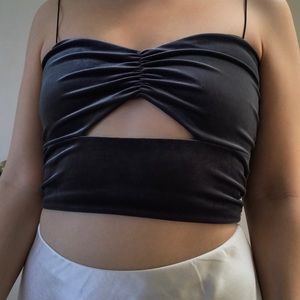 Urban Outfitters Velvet Crop tank